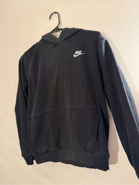Nike Black Hoodie with White Swoosh